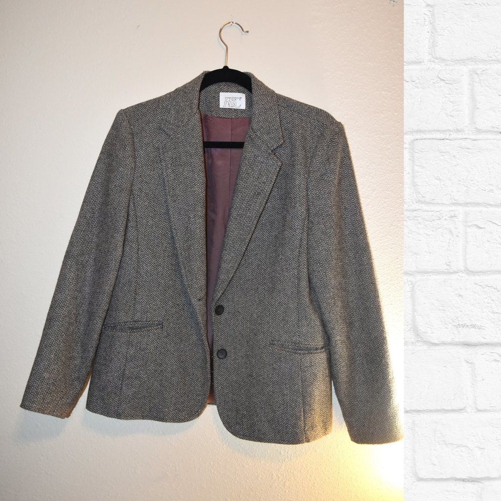 RSC Gray Chevron Suit Jacket